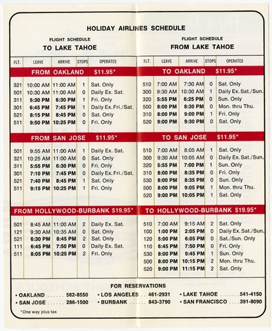 Images Timetable Holiday Airlines Sfo Museum