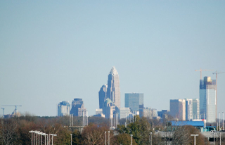 Charlotte Skyline from airport