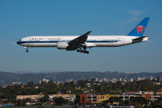 China Southern Boeing 777 approaches LAX