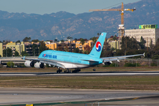Korean A380 Lands at LAX