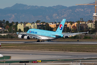 Korean A380 Lands at LAX