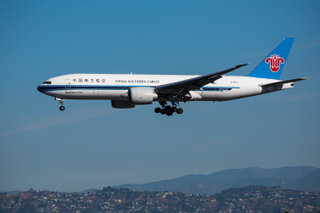 China Sourthern Cargo Boeing 777F approaches LAX