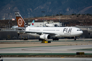 Fiji Airways Airbus A330 taxies at LAX
