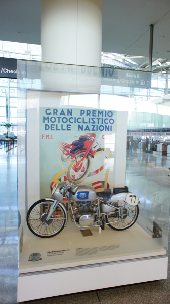 Image: Installation view of "Moto Bellissima: Italian Motorcycles from the 1950s and 1960s"