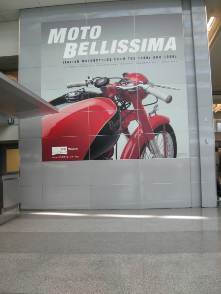 Image: Installation view of "Moto Bellissima: Italian Motorcycles from the 1950s and 1960s"