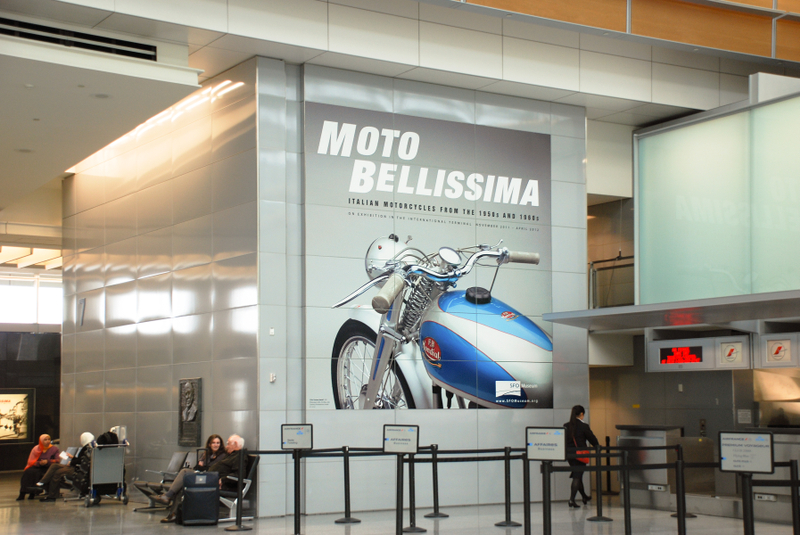 Image: Installation view of "Moto Bellissima: Italian Motorcycles from the 1950s and 1960s"