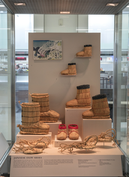Image: Installation view of "Stepping Out: Shoes in World Cultures"