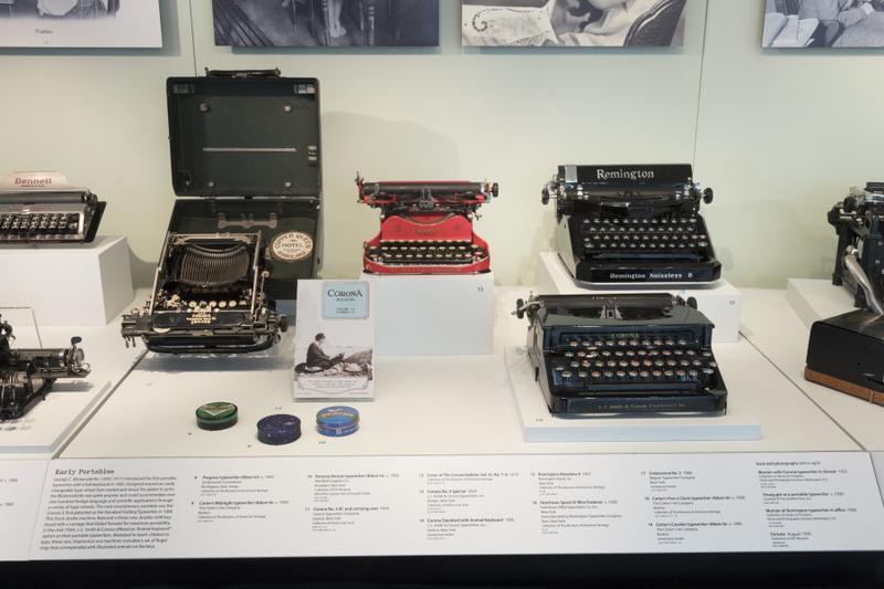 Image: Installation view of "The Typewriter: An Innovation in Writing"
