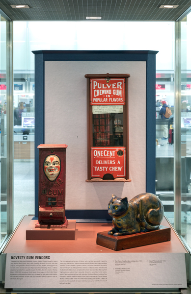 Image: Installation view of "The Automatic Age: Coin-Operated Machines"