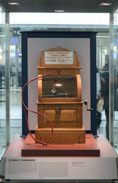 Image: Installation view of "The Automatic Age: Coin-Operated Machines"