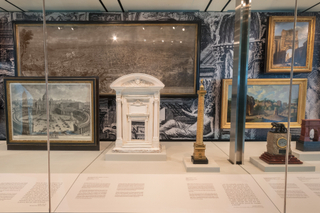 Image: Installation view of "All Roads Lead to Rome: 17th - 19th Century Architectural Models from the Collection of Piraneseum"