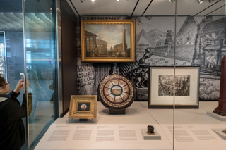 Image: Installation view of "All Roads Lead to Rome: 17th - 19th Century Architectural Models from the Collection of Piraneseum"