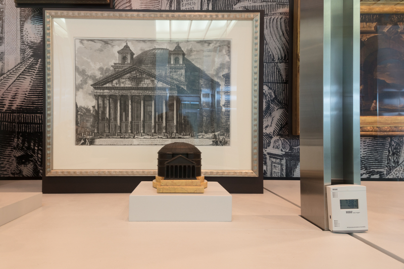 Image: Installation view of "All Roads Lead to Rome: 17th - 19th Century Architectural Models from the Collection of Piraneseum"