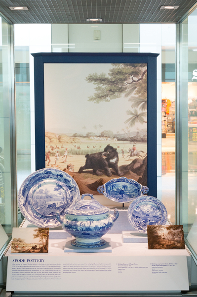 Image: Installation view of "From Print to Plate: Views of the East on Transferware"