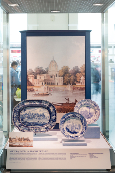 Image: Installation view of "From Print to Plate: Views of the East on Transferware"