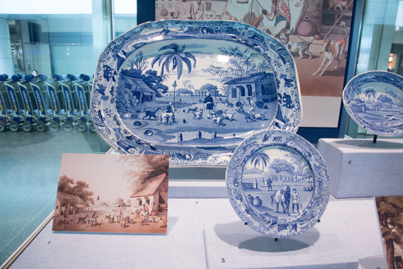 Image: Installation view of "From Print to Plate: Views of the East on Transferware"