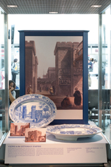 Image: Installation view of "From Print to Plate: Views of the East on Transferware"