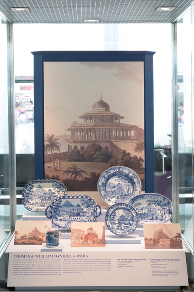 Image: Installation view of "From Print to Plate: Views of the East on Transferware"