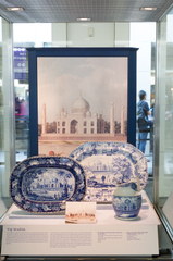 Image: Installation view of "From Print to Plate: Views of the East on Transferware"