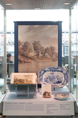 Image: Installation view of "From Print to Plate: Views of the East on Transferware"