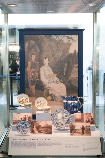 Image: Installation view of "From Print to Plate: Views of the East on Transferware"