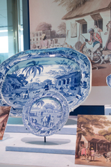Image: Installation view of "From Print to Plate: Views of the East on Transferware"
