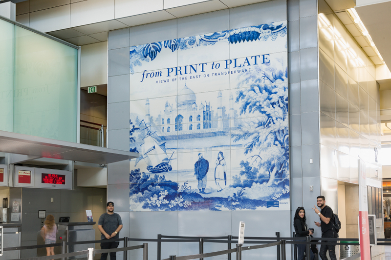 Image: Installation view of "From Print to Plate: Views of the East on Transferware"