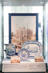 Image: Installation view of "From Print to Plate: Views of the East on Transferware"