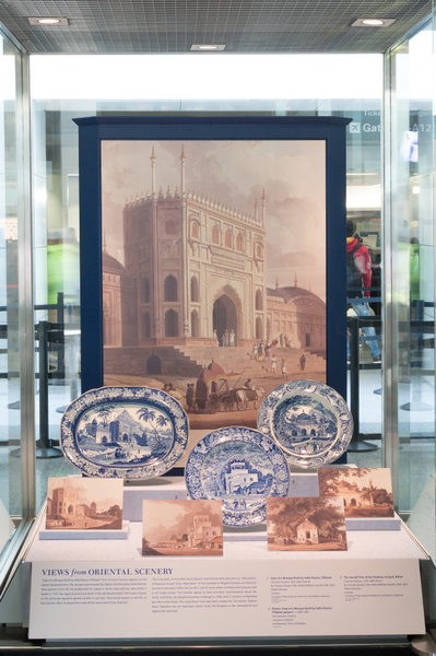 Image: Installation view of "From Print to Plate: Views of the East on Transferware"