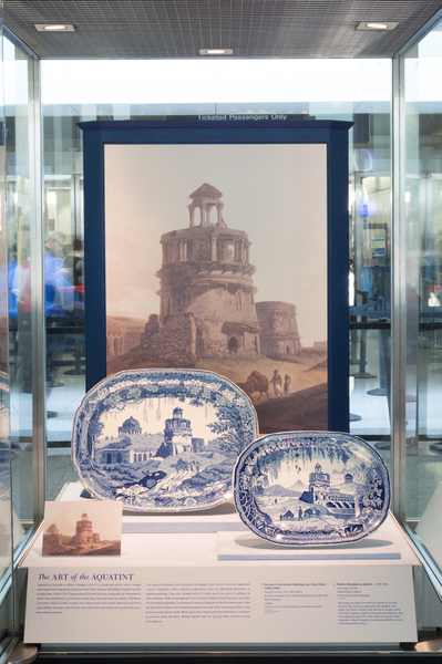 Image: Installation view of "From Print to Plate: Views of the East on Transferware"