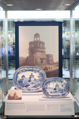 Image: Installation view of "From Print to Plate: Views of the East on Transferware"