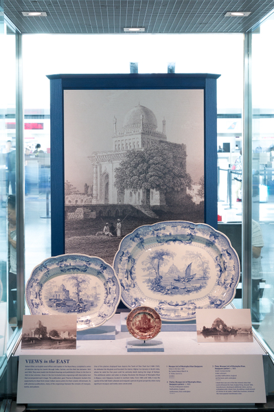 Image: Installation view of "From Print to Plate: Views of the East on Transferware"