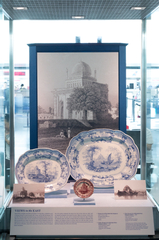 Image: Installation view of "From Print to Plate: Views of the East on Transferware"