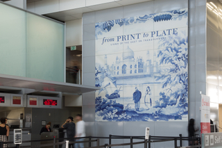 Image: Installation view of "From Print to Plate: Views of the East on Transferware"