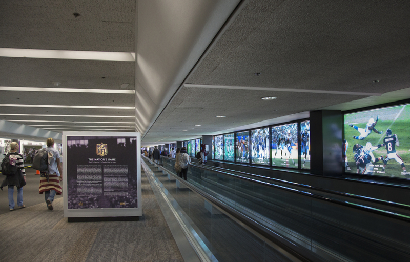 Image: Installation view of "The Nation’s Game: A History of the National Football League"