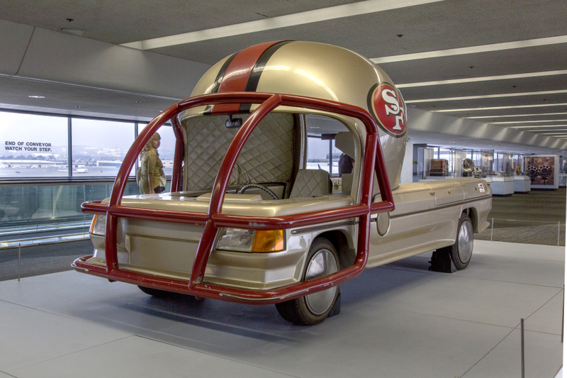 Image: Installation view of "The Nation’s Game: A History of the National Football League"