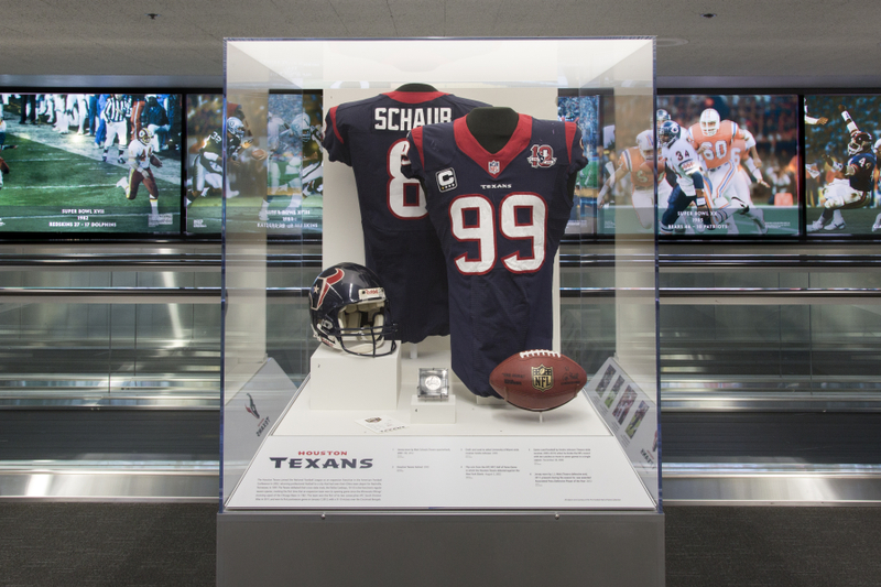 Image: Installation view of "The Nation’s Game: A History of the National Football League"