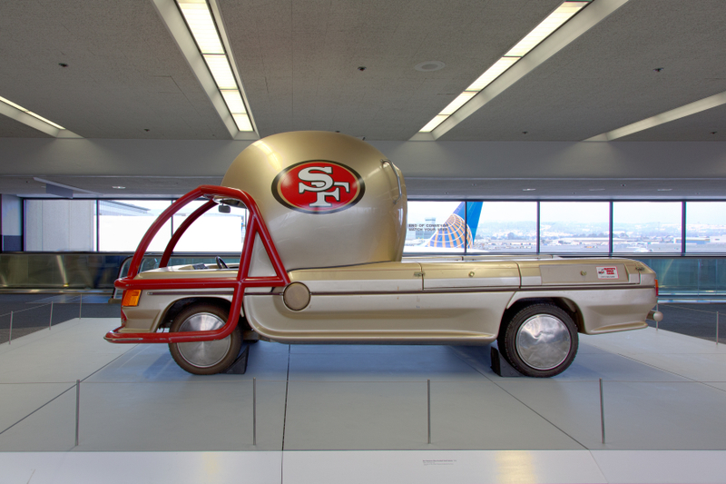 Image: Installation view of "The Nation’s Game: A History of the National Football League"