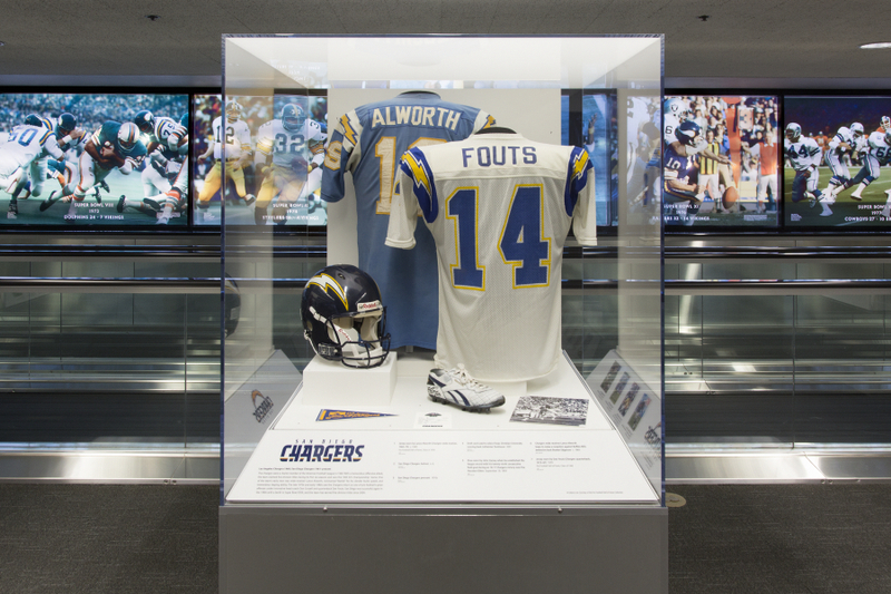 Image: Installation view of "The Nation’s Game: A History of the National Football League"