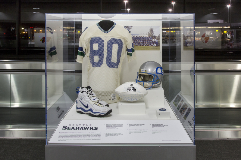 Image: Installation view of "The Nation’s Game: A History of the National Football League"
