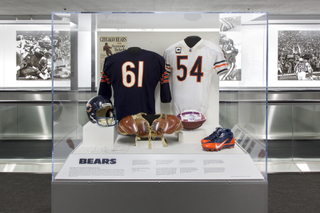 Image: Installation view of "The Nation’s Game: A History of the National Football League"