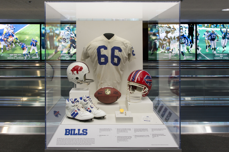 Image: Installation view of "The Nation’s Game: A History of the National Football League"
