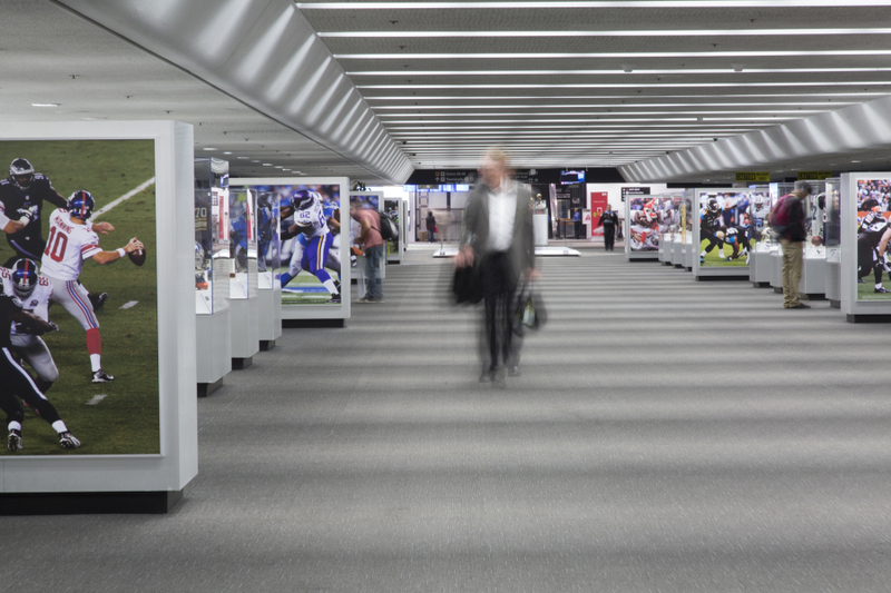 Image: Installation view of "The Nation’s Game: A History of the National Football League"