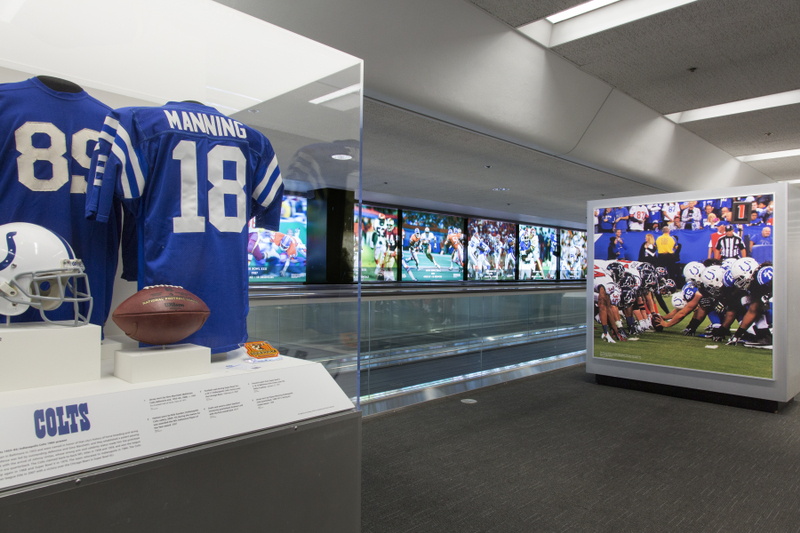 Image: Installation view of "The Nation’s Game: A History of the National Football League"