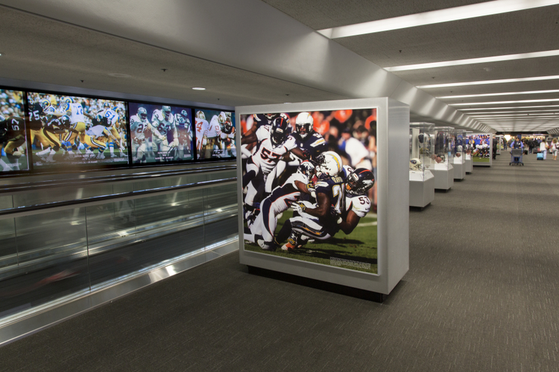 Image: Installation view of "The Nation’s Game: A History of the National Football League"