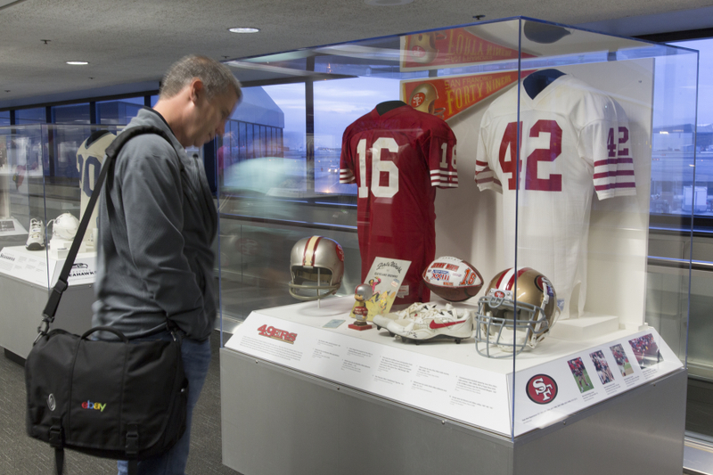 Image: Installation view of "The Nation’s Game: A History of the National Football League"