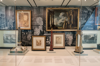 Image: Installation view of "All Roads Lead to Rome: 17th - 19th Century Architectural Models from the Collection of Piraneseum"