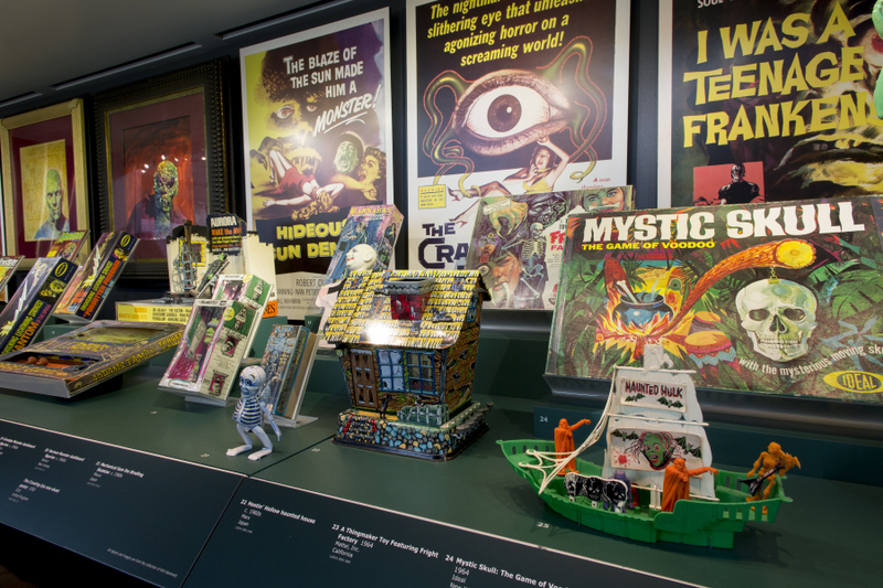 Image: Installation view of "Classic Monsters: The Kirk Hammett Collection"