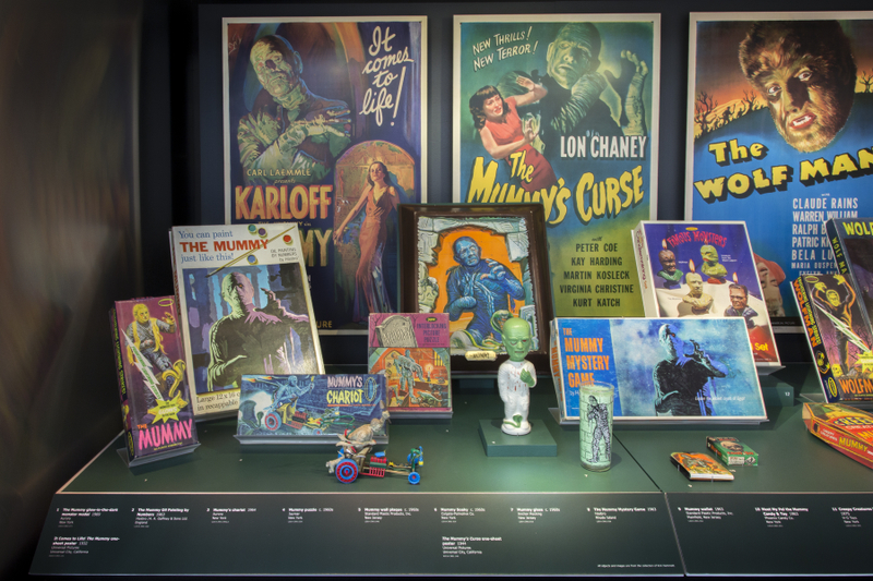 Image: Installation view of "Classic Monsters: The Kirk Hammett Collection"