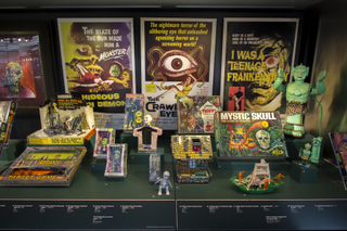 Image: Installation view of "Classic Monsters: The Kirk Hammett Collection"